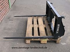 Stoll Ballenspieß für Frontlader-Euro-Aufnahme mit 2 Zinken