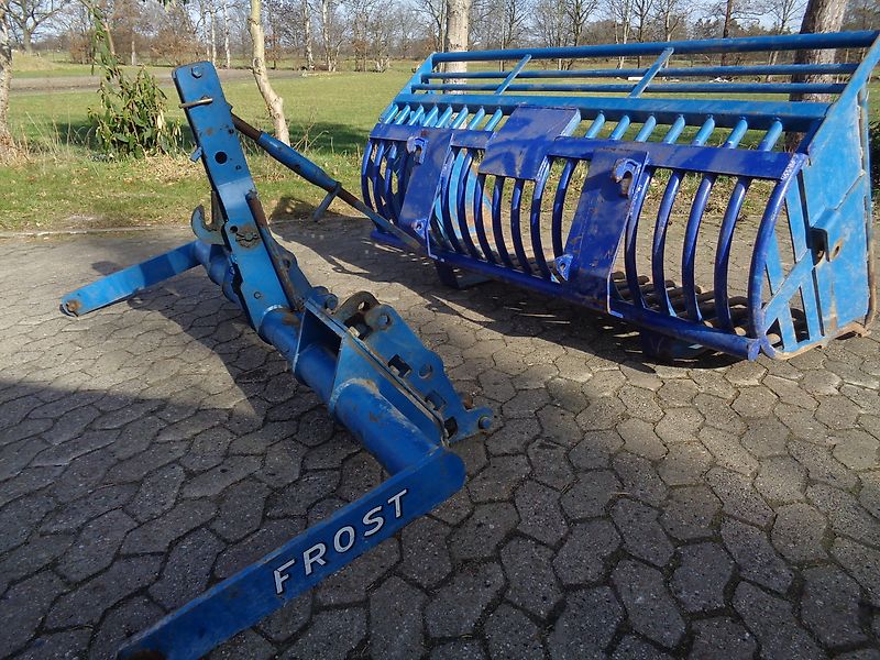 Frost Rübengabel 190cm Arbeitsbreite mit 3Punktanbaubock passend für Schlepperanbau Rübengabel Rübenforke Steinforke Feuerholzgabel Steinforke