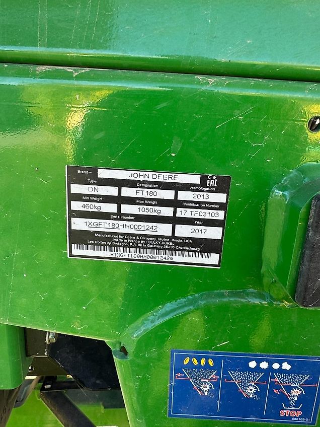 John Deere 1725 NT+FT180 wenig benutzt
