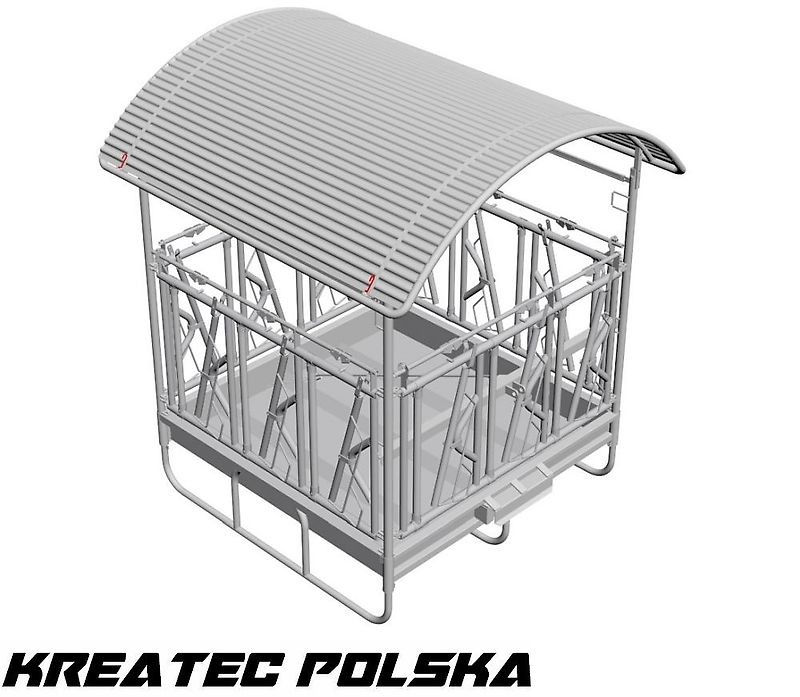 KMZ Raufe für Vieh M3/12 12- Standplätze mit Dach / Heuraufe
