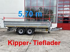 Möslein 14 t Kipper Tieflader 5,70 m lang, Breite Reife