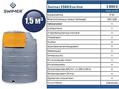 Swimer 1500L polttoainesäiliö valuma-altaalla