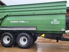 Brantner TA 23065 / 2 Power Tube - 6,5 m Muldenkipper HARDOX Boden -- 22 / 34 m³ mit 800mm Aufsatzwänden - 2 Zylinder - hydr. Hinterachsabstützung - 650/50 R 26,5 BKT FL 693 M Neu-Räder