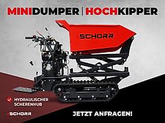 SCHORR Minidumper RR500DHKAH PRO [Hochkipper] 500kg PRO Raupendumper Mulde Benzindumper Dumper