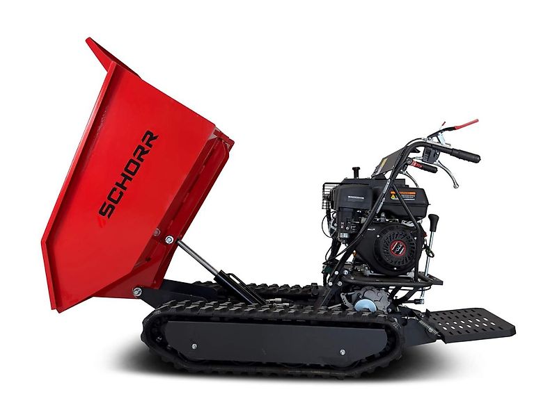 SCHORR Minidumper RR500DHKA 500kg mit Kipphydraulik und Mitfahrplattform NEU Raupendumper 9,2 PS Motor Dumper Schubkarre Motorschubkarre