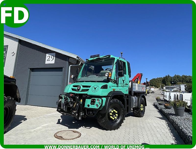Mercedes-Benz Unimog U318 mit Ladekran aus Ez.2014, 1a Zustand , Leasing-Finanzierung mgl.