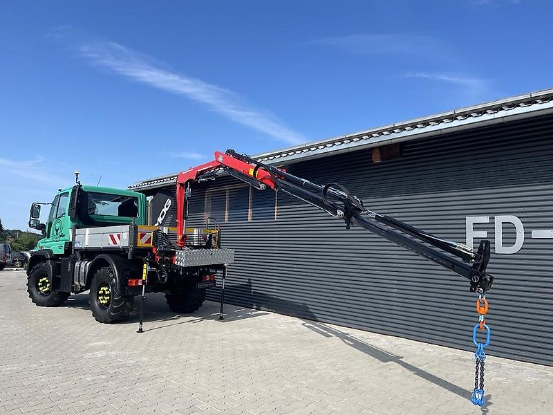 Mercedes-Benz Unimog U318 mit Ladekran aus Ez.2014, 1a Zustand , Leasing-Finanzierung mgl.