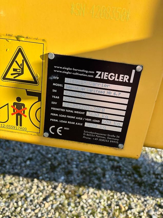 Ziegler Schneidwerkswagen | 30 kmh | New Holland Mähdrescher